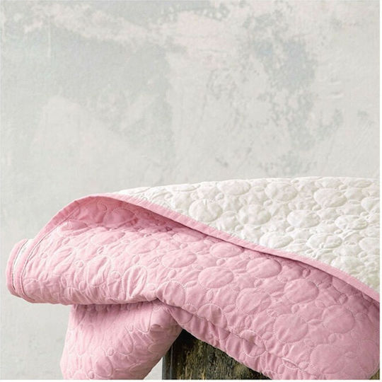 Nima Cerchio Κουβερλί Μονό Βαμβακερό Rouge Pink/Linen 160x240cm
