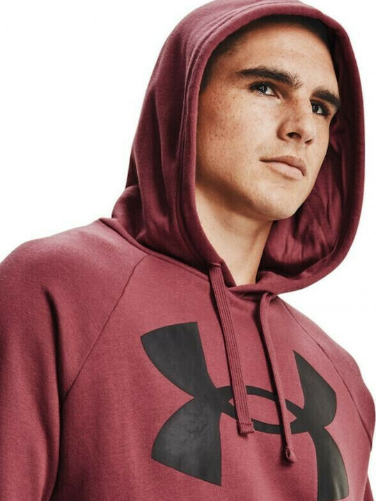 Rival Sweatshirt With Burgundy Hood