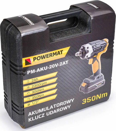 Powermat PM-AKU-20V-2AT Μπουλονόκλειδο Μπαταρίας 20V 1x2Ah με Υποδοχή 1/2"