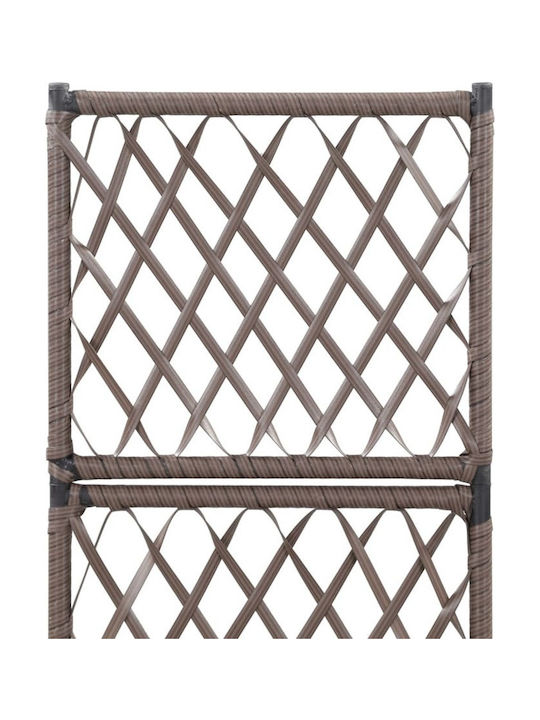 vidaXL Raised Wooden-Frame Brown Flower Pot Plastic Brown 30x30x107cm