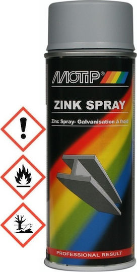 Motip Dupli Σπρέι Γαλβανισμού Zinc με Ματ Εφέ Γκρι 400ml