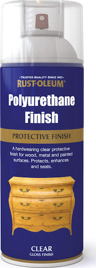 Rust-Oleum Σπρέι Βερνίκι Polyurethane Finish με Γυαλιστερό Εφέ Διάφανο 400ml