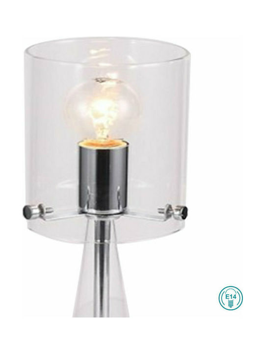 Fan Europe Aurora L1 Glass Table Lamp for Socket E14 with Transparent Shade and Base