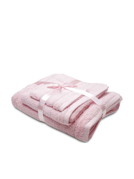 Sunshine 3pc Bath Towel Set Dory 15 Pink Weight 600gr/m²