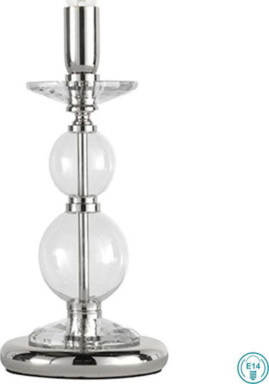 Ondaluce Vivaldi Glass Table Lamp for Socket E14 with Transparent Shade and Base