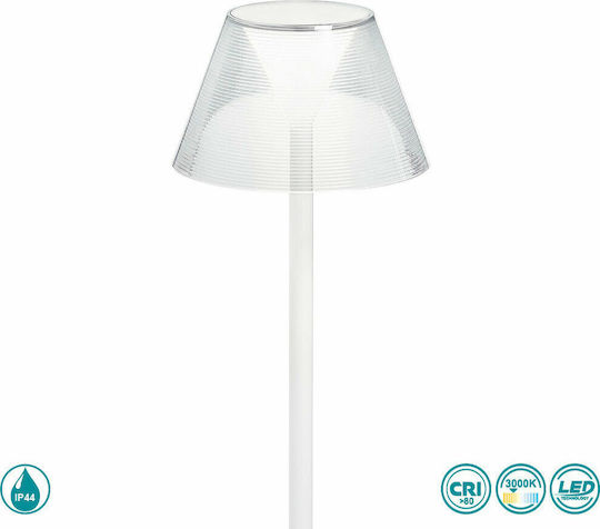 Ideal Lux Lolita Metall Tischlampe LED mit Weiß Schirm und Basis