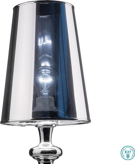 Nowodvorski Alaska Metal Table Lamp for E27 Socket with Silver Shade and Base
