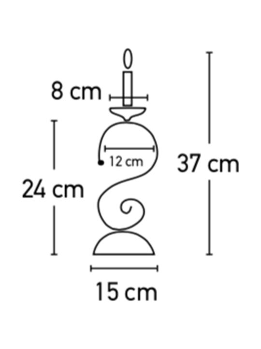 Inlight 3445 Dekorative Lampe mit Fassung für Lampe E14 Weiße Patina