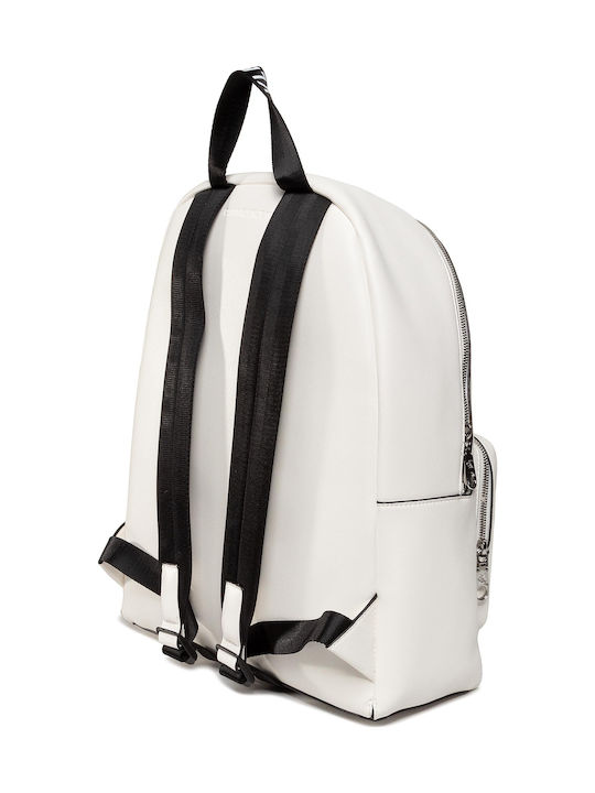 Runder Rucksack Piele Geantă pentru femei Rucsac Alb