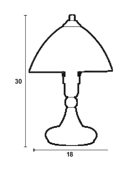 ArkoLight Μεταλλικό Πορτατίφ για Ντουί E14 με Λευκό Καπέλο και Ασημί Βάση