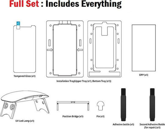 T-Max Replacement Kit 3D Vollflächig gehärtetes Glas (Galaxy S9+)