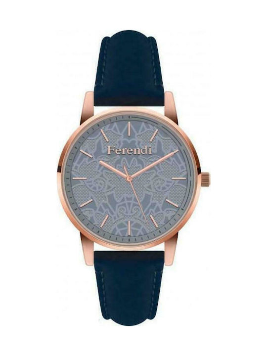 Ferendi Storm Watch with Blue Leather Strap