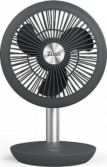 Zilan Μικρός Επαναφορτιζόμενος Επιτραπέζιος Ανεμιστήρας Ανεμιστηράκι USB Μαύρο