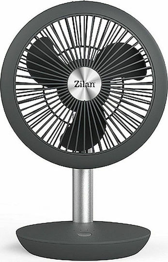 Zilan Μικρός Επαναφορτιζόμενος Επιτραπέζιος Ανεμιστήρας Ανεμιστηράκι USB Μαύρο