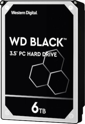 Western Digital Black 6TB HDD Σκληρός Δίσκος 3.5" SATA III 7200rpm με 256MB Cache για Desktop WD6003FZBX