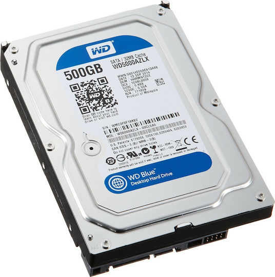 Western Digital Blue 500GB HDD Σκληρός Δίσκος 3.5" SATA III 7200rpm με 32MB Cache για Desktop WD5000AZLX