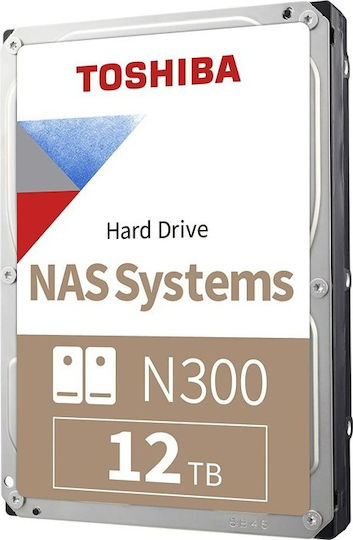 Toshiba N300 NAS 12TB HDD Hard Drive 3.5" SATA III 7200rpm with 256MB Cache HDWG21CUZSVA
