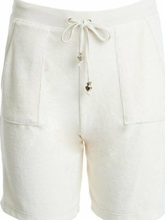 19810001 Women's Sporty Bermuda Shorts Terry White