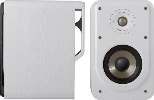 Polk Audio Signature S10e Paar Hi-Fi Lautsprecher Buch selbst 100W 2 Anzahl von Fahrern B13.72xT15.88xH21.34cm. Weiß