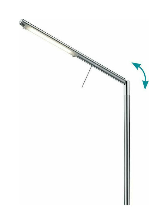 Trio Lighting Filigran LED Floor Lamp H162xW18cm. with Warm White Light 560lm Silver