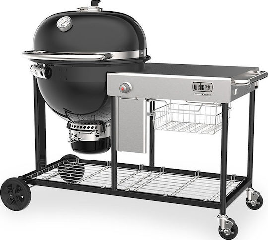 Weber Summit S6 Rostfreier Stahl Holzkohlegrill Kamado mit Deckel und Thermometer 61cmx61cm