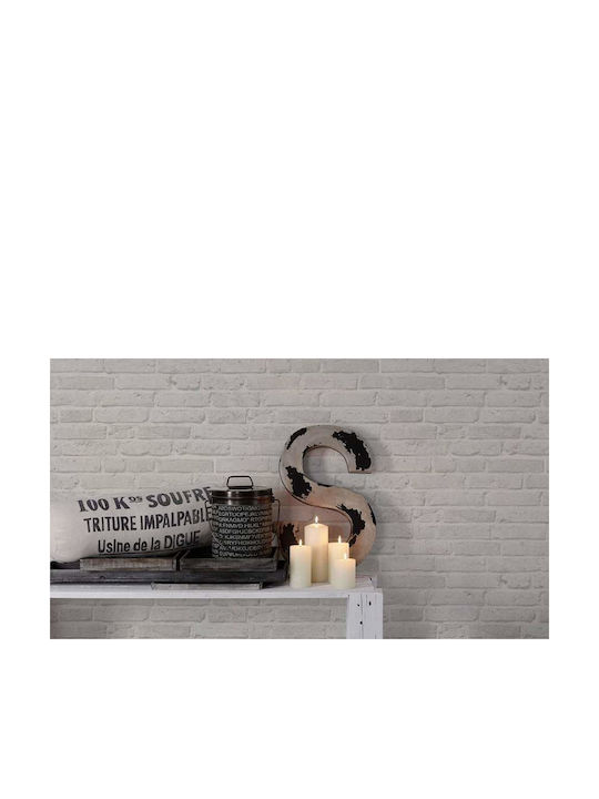 Wall Wallpaper Wood Stone Vinyl Beige 1000x53cm Washable