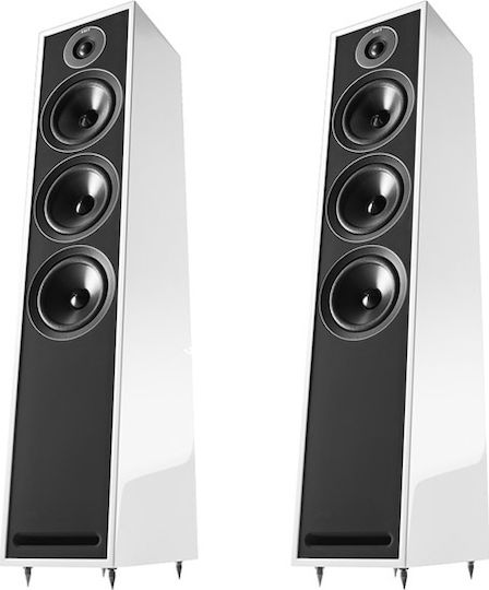 Acoustic Energy 305 Paar Hi-Fi Lautsprecher Boden 200W 3 Anzahl von Fahrern B18.5xT30xH90cm. Weiß