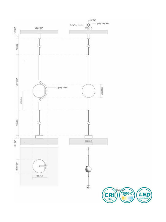 Faro Barcelona Le Vita LED Φωτιστικό Δαπέδου Υ58xΜ14εκ. με Θερμό Λευκό Φως 570lm Μαύρο