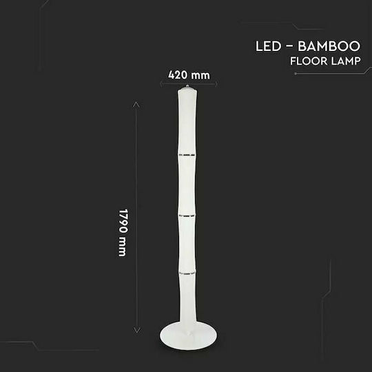 V-TAC LED Floor Lamp Y179xM12.5cm with Warm White Light 4300lm White