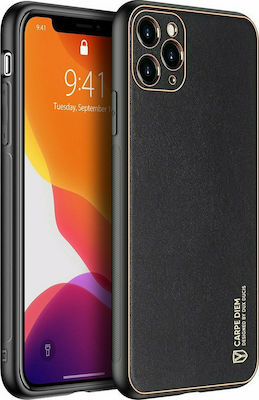 Dux Ducis Yolo Series Umschlag Rückseite Synthetisches Leder Schwarz (iPhone 12 Pro Max) 02432