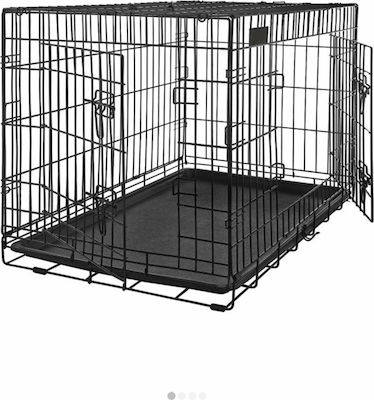 Glee Custi de câine din sârmă cu 2 uși Cușcă metalică restricție Xxlarge 122x74.5x80.5cm 122x74.5x80.5cm 88504