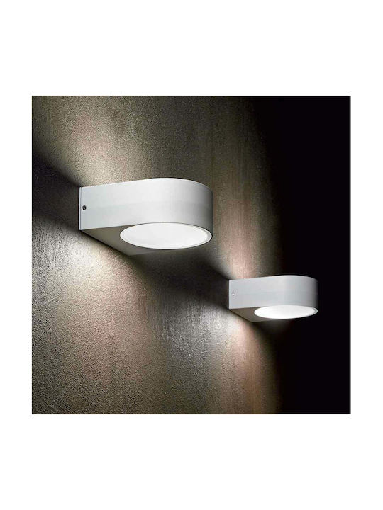 Ideal Lux Iko AP1 Modern Wall Lamp with Socket E27 White Width 14cm