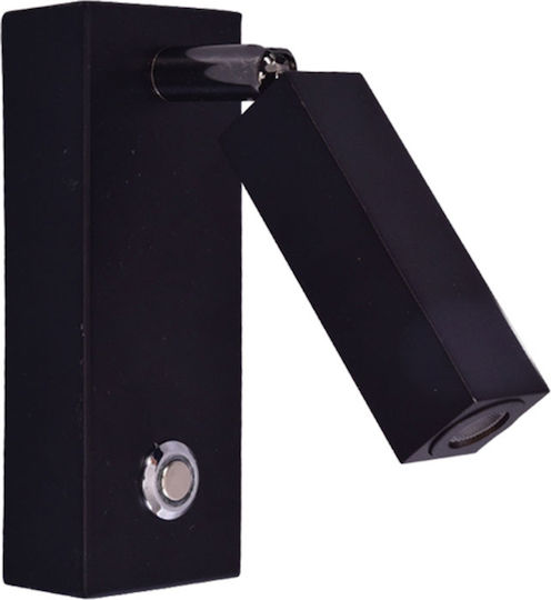 Home Lighting Vintage Lamp Wall with Integrated LED and Warm White Light Black 7.5x14.5x7.5cm