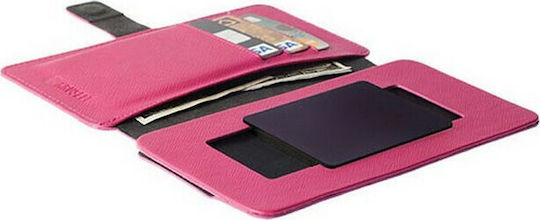 Krusell Leather Malmo Flipwallet Slide Buchhülle bis 4.3" Rosa