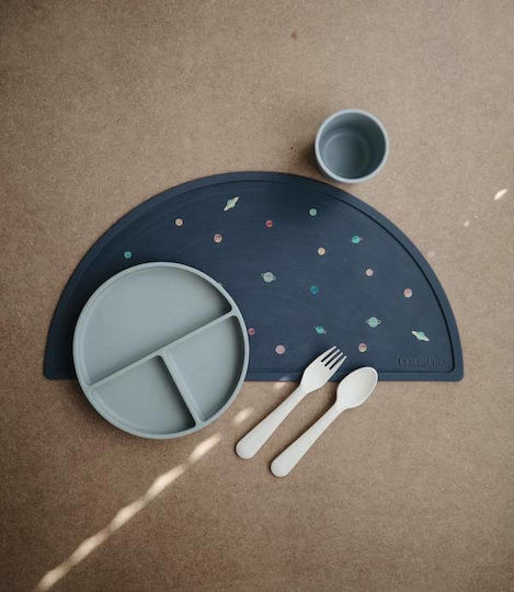 Mushie Baby Food Plate Shifting made of Silicone Green