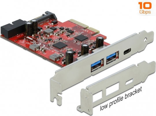 DeLock Карта PCIe с 3 USB 3.2 порта