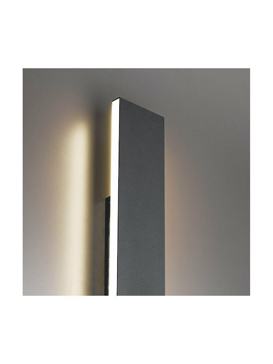 Trio Lighting Concha Modern Lamp Wall with Integrated LED and Warm White Light Black 47x8cm