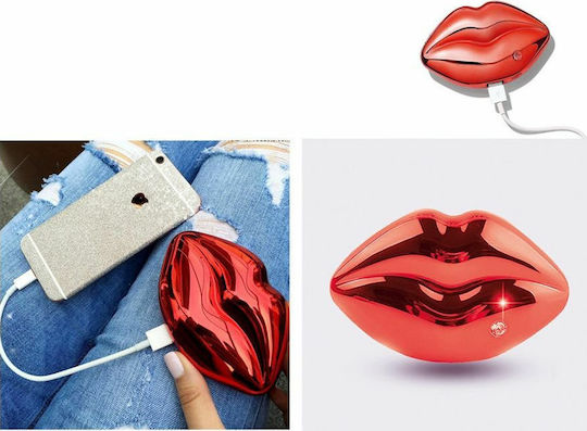 I-Total Kiss Kiss Power Bank 4000mAh cu Port USB-A Roșu