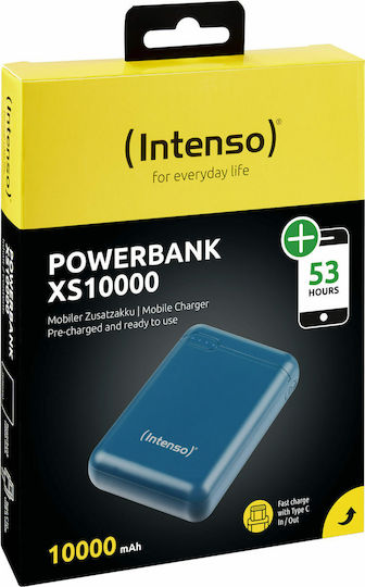 Intenso XS Power Bank 10000mAh με Θύρα USB-A και Θύρα USB-C Petrol