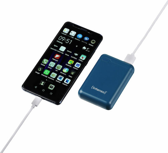 Intenso XS Power Bank 10000mAh με Θύρα USB-A και Θύρα USB-C Petrol
