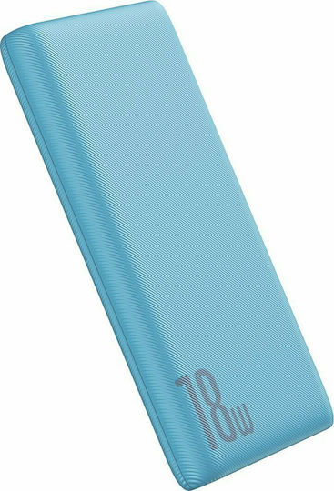 Baseus Bipow Power Bank 10000mAh 18W cu 3 Porturi USB-A și Port USB-C Încărcare rapidă 3.0 Albastru