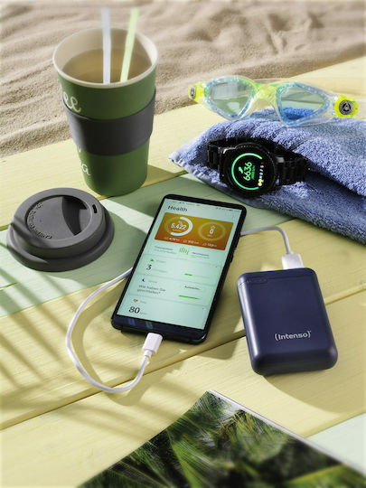 Intenso XS Power Bank 10000mAh με Θύρα USB-A και Θύρα USB-C Μπλε