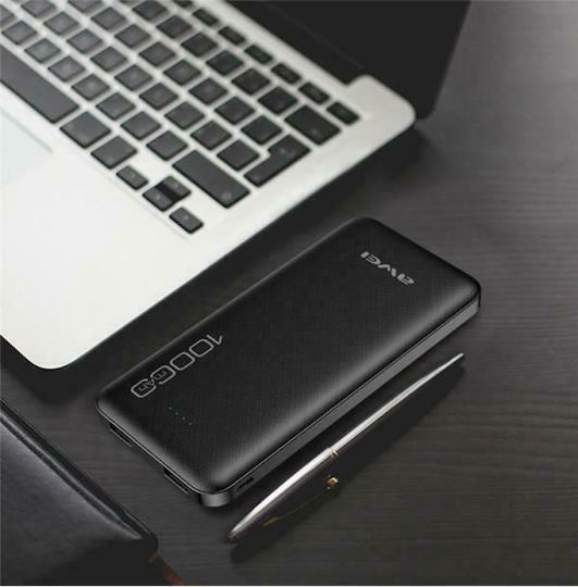Awei P28K Power Bank 10000mAh with 2 USB-A Ports Black