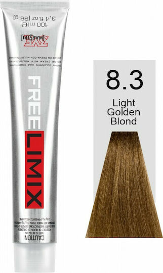 Freelimix Permanent Color Βαφή Μαλλιών 8.3 Ξανθό Ανοιχτό Ντορέ 100ml
