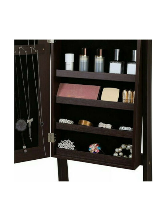 Songmics Oglindă De Podea Cu Cadru Din Lemn Maro 151.5x41.1cm