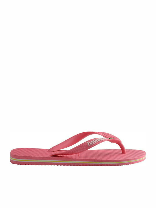 Brasil Logo Women's Flip Flops Pink