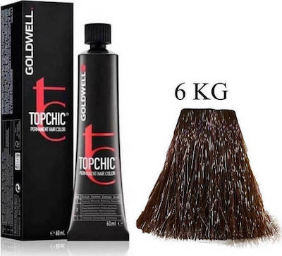 Goldwell Topchic Permanent Hair Color Vopsea de Păr 6KG Bronz aur aur închis 60ml