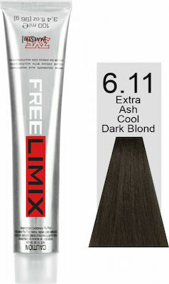 Freelimix Permanent Color Vopsea de Păr 6.11 Blondă închisă rece foarte nisipoasă 100ml