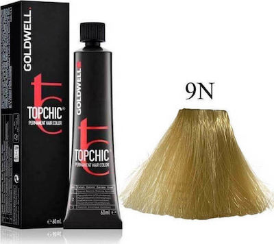 Goldwell Topchic Permanent Hair Color Vopsea de Păr 9N Blond foarte deschis natural 60ml