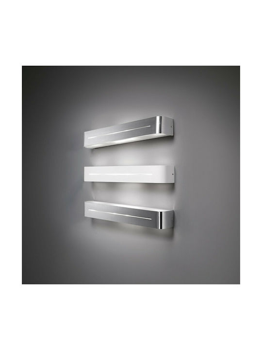 Ideal Lux Posta AP2 Μοντέρνο Φωτιστικό Τοίχου με Ντουί E14 Ασημί 36x8x8εκ.